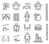 obesity  adiposity  obeseness... | Shutterstock .eps vector #1850409964