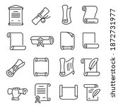 paper scrolls icon set ... | Shutterstock .eps vector #1872731977