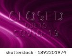 closed due to coronavirus text  ... | Shutterstock . vector #1892201974