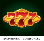 set of 777 gold casino jackpot... | Shutterstock .eps vector #1090507157