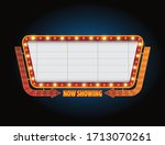 theater sign billboard frame... | Shutterstock .eps vector #1713070261