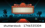 theater sign billboard frame... | Shutterstock .eps vector #1746535304