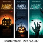 vertical vector halloween... | Shutterstock .eps vector #205766287