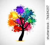 Colorful Tree Background