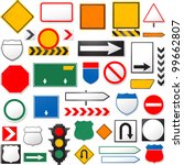 Various Road Signs Isolated On...