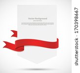 banner with red ribbon | Shutterstock .eps vector #170398667