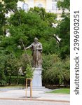 Small photo of Sofia, Bulgaria- August 18, 2023: Monument of Medieval Bulgarian Tzar Samuil, was the Tsar (Emperor) of the First Bulgarian Empire and a general under Roman I of Bulgaria