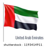 realistic flag on white... | Shutterstock .eps vector #1193414911