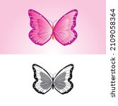 butterfly  logo  for ladies... | Shutterstock .eps vector #2109058364