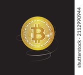 digital currency golden bitcoin ... | Shutterstock .eps vector #2112990944