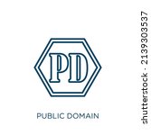 Public Domain Icon. Thin Linear ...
