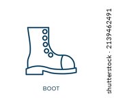 Boot Icon. Thin Linear Boot...