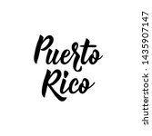 Puerto Rico. Lettering. Vector...