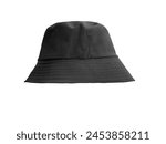 Black bucket hat isolated on a...