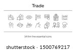 trade line icon set. growth ... | Shutterstock .eps vector #1500769217