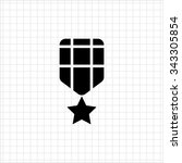 star badge icon | Shutterstock .eps vector #343305854