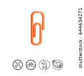 paper clip icon | Shutterstock .eps vector #644634271