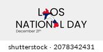 vector graphic of laos national ... | Shutterstock .eps vector #2078342431