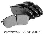 Brake pad set prepared for wear indicator, auto parts isolated