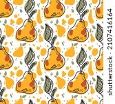seamless pattern with yellow... | Shutterstock .eps vector #2107416164