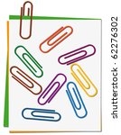 Set Of Colored Paper Clips....