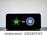 Small photo of India Vs Pakistan Cricket World Cup match. India national cricket team and Pakistan national cricket team. Matches between India and Pakistan are known for intensity: Dhaka, Bangladesh- June 27, 2023