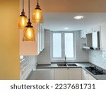 Photo of a kitchen in a brand new apartment in Kuala Lumpur