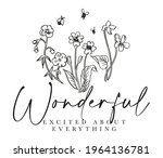 wonderful slogan print with... | Shutterstock .eps vector #1964136781