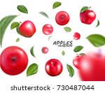 vector falling red apples...
