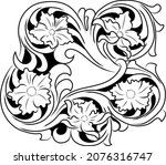 pattern sheridan style carving for leather carving