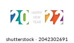 happy new year 2022  horizontal ... | Shutterstock .eps vector #2042302691