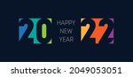 happy new year 2022  horizontal ... | Shutterstock .eps vector #2049053051