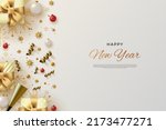 happy new year with ornament... | Shutterstock .eps vector #2173477271