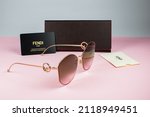 Small photo of Breza, Bosnia and Herzegovina 01.31.2022. Fendi sunglasses