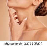 Skincare  beauty and neck of a...