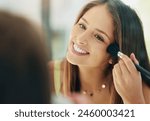Woman  makeup and brush for...