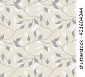 leaves seamless pattern | Shutterstock .eps vector #421604344