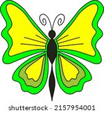cute colorful butterfly on a... | Shutterstock .eps vector #2157954001