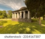 Small photo of Springfield, Illinois, USA, May 27, 2023, The Governor Tanner Mausoleum of 1901 at Oak Ridge Cemetery. John Riley Tanner was the 21st Governor of the U.S. state of Illinois.