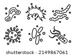 viruses and bacteria doodle... | Shutterstock .eps vector #2149867061