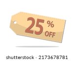 25  off tag in yellow color... | Shutterstock .eps vector #2173678781