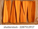 Small photo of chopped carrot, chopping carrots. cut fresh ripe carrots. cutting carrots. Carrot slice. Sliced carrots. Carrot slices.