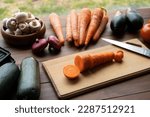 Small photo of chopped carrot, chopping carrots. cut fresh ripe carrots. cutting carrots. Carrot slice. Sliced carrots. Carrot slices.