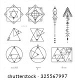 set of geometric shapes and... | Shutterstock .eps vector #325567997