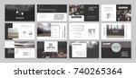 original presentation templates ... | Shutterstock .eps vector #740265364
