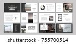 original presentation templates ... | Shutterstock .eps vector #755700514
