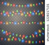 christmas lights isolated on... | Shutterstock .eps vector #1228217131
