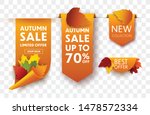 autumn sale tags isolated.... | Shutterstock .eps vector #1478572334