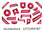 recommended tag isolated.... | Shutterstock .eps vector #1572399787