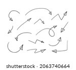 arrow set. hand drawn vector... | Shutterstock .eps vector #2063740664